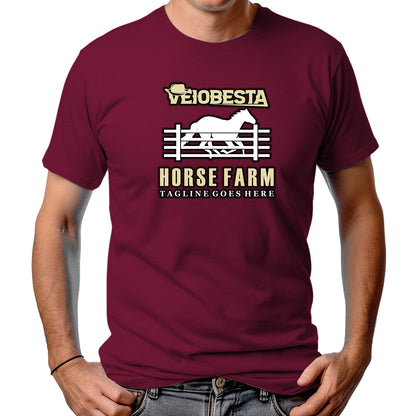 CAMISETA MASCULINA VEIOBESTA HORSE FARM