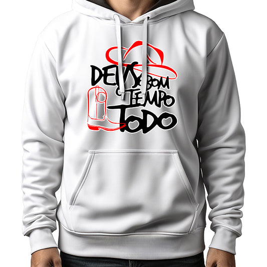 MOLETOM MASCULINO DEUS É BOM O TEMPO TODO