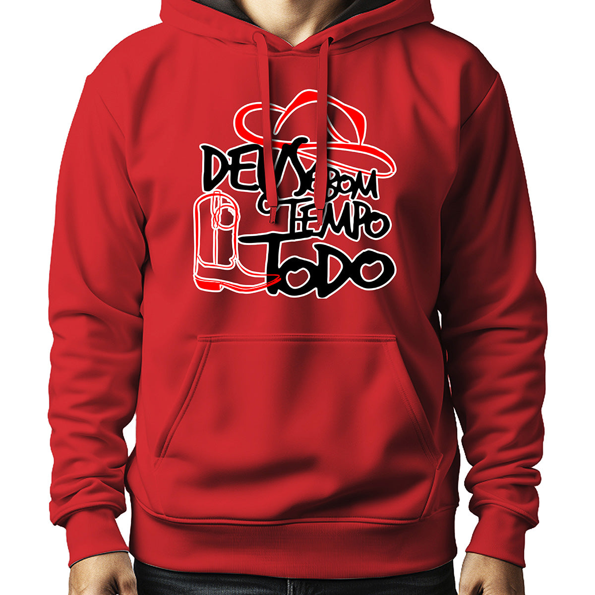 MOLETOM MASCULINO DEUS É BOM O TEMPO TODO