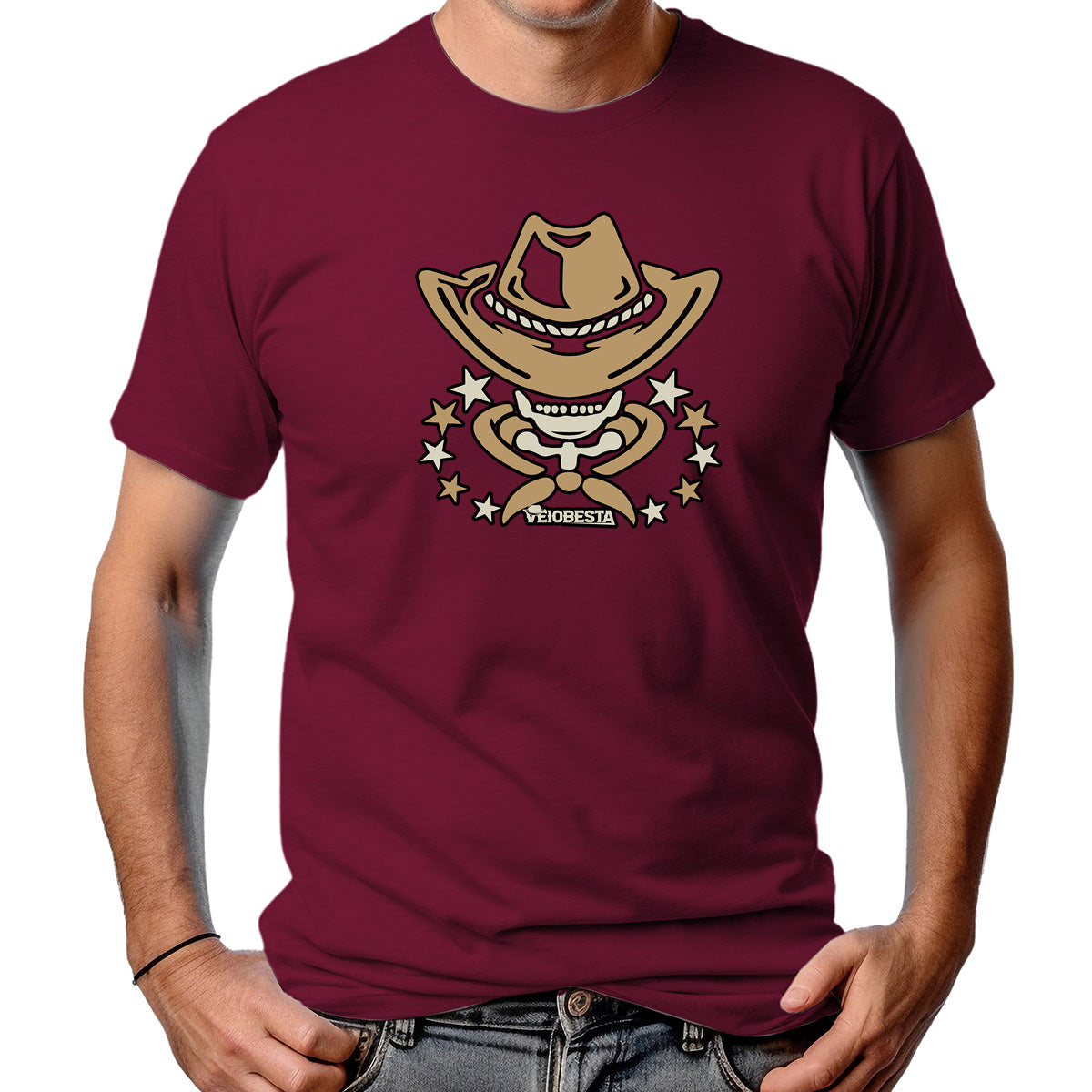 CAMISETA MASCULINA SHERIFF SKULL HAT
