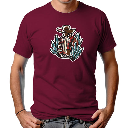 CAMISETA MASCULINA COWBOY AND TREES