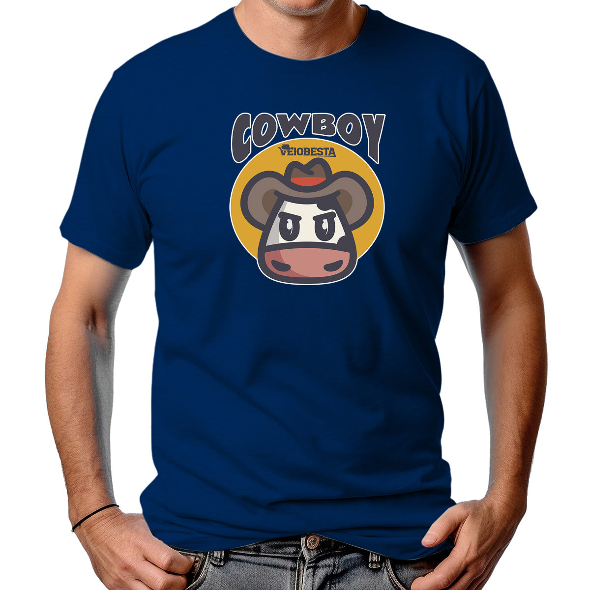 CAMISETA MASCULINA VAQUINHA DE DESENHO
