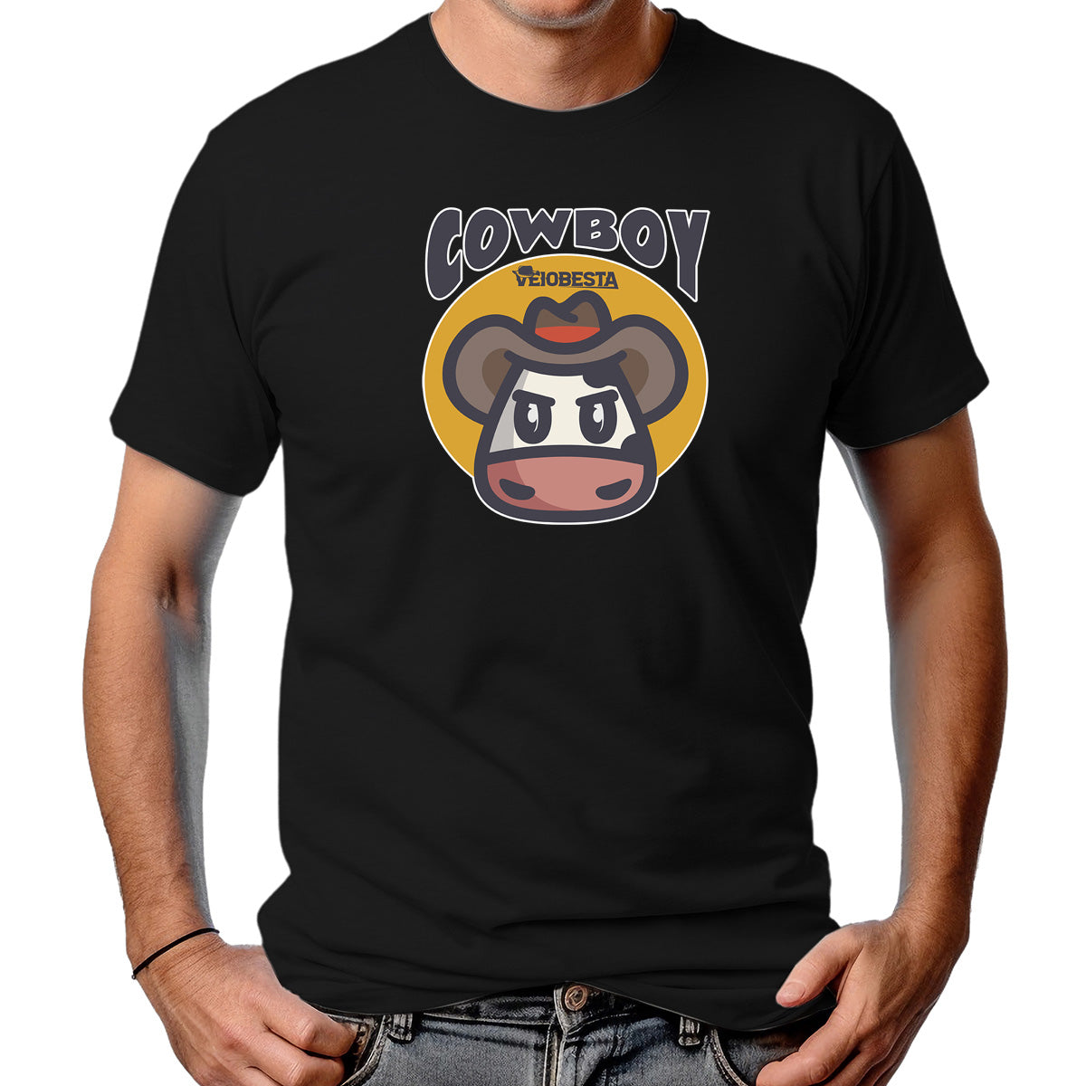 CAMISETA MASCULINA VAQUINHA DE DESENHO