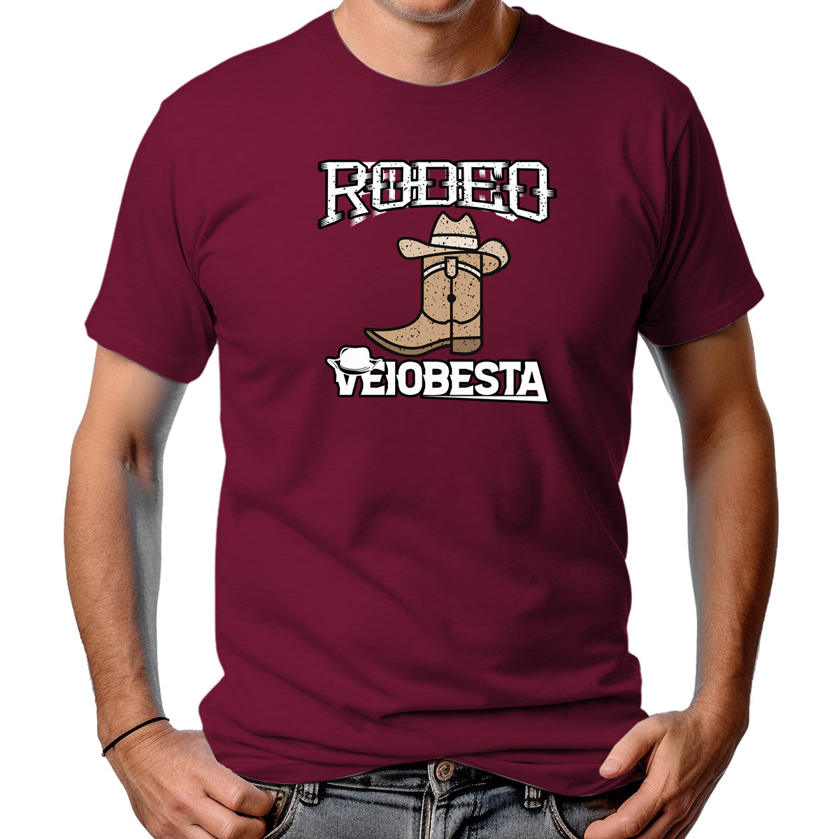 CAMISETA MASCULINA RODEO VEIOBESTA BOOTS