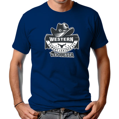 CAMISETA MASCULINA CHAPÉU DE COURO