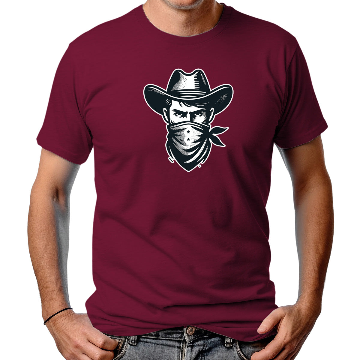 CAMISETA MASCULINA COWBOY MASCARADO