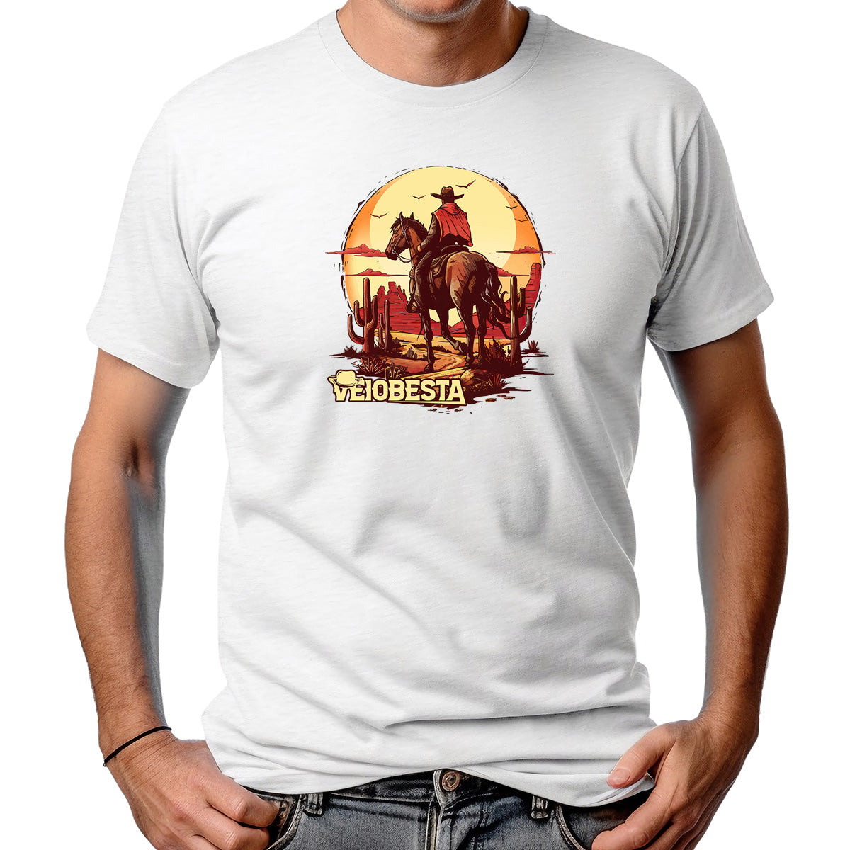 CAMISETA MASCULINA VEIOBESTA POR DO SOL