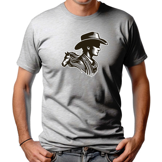 CAMISETA MASCULINA HOMEM E O CAVALO