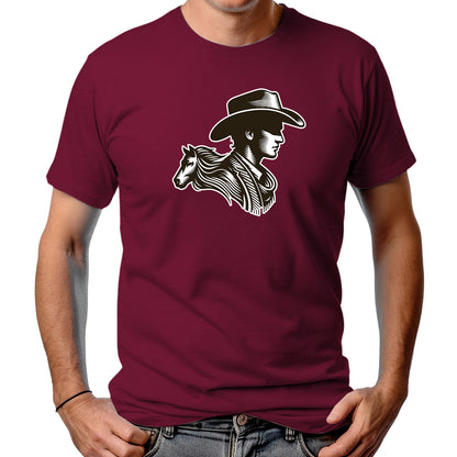 CAMISETA MASCULINA HOMEM E O CAVALO