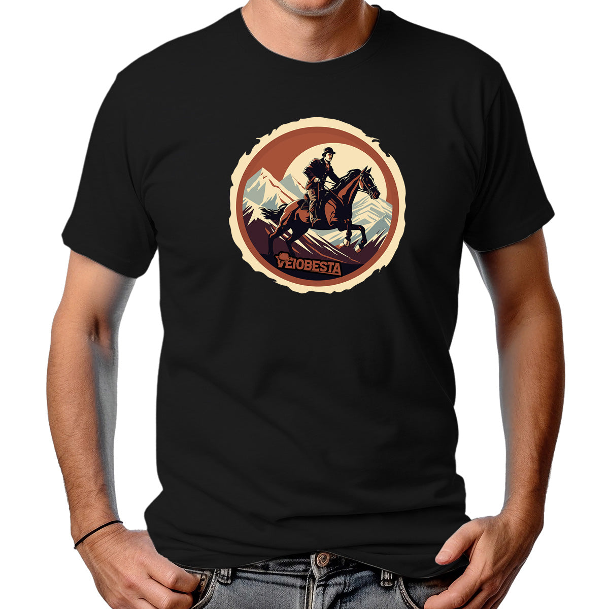CAMISETA MASCULINA COWBOY NA MONTANHA