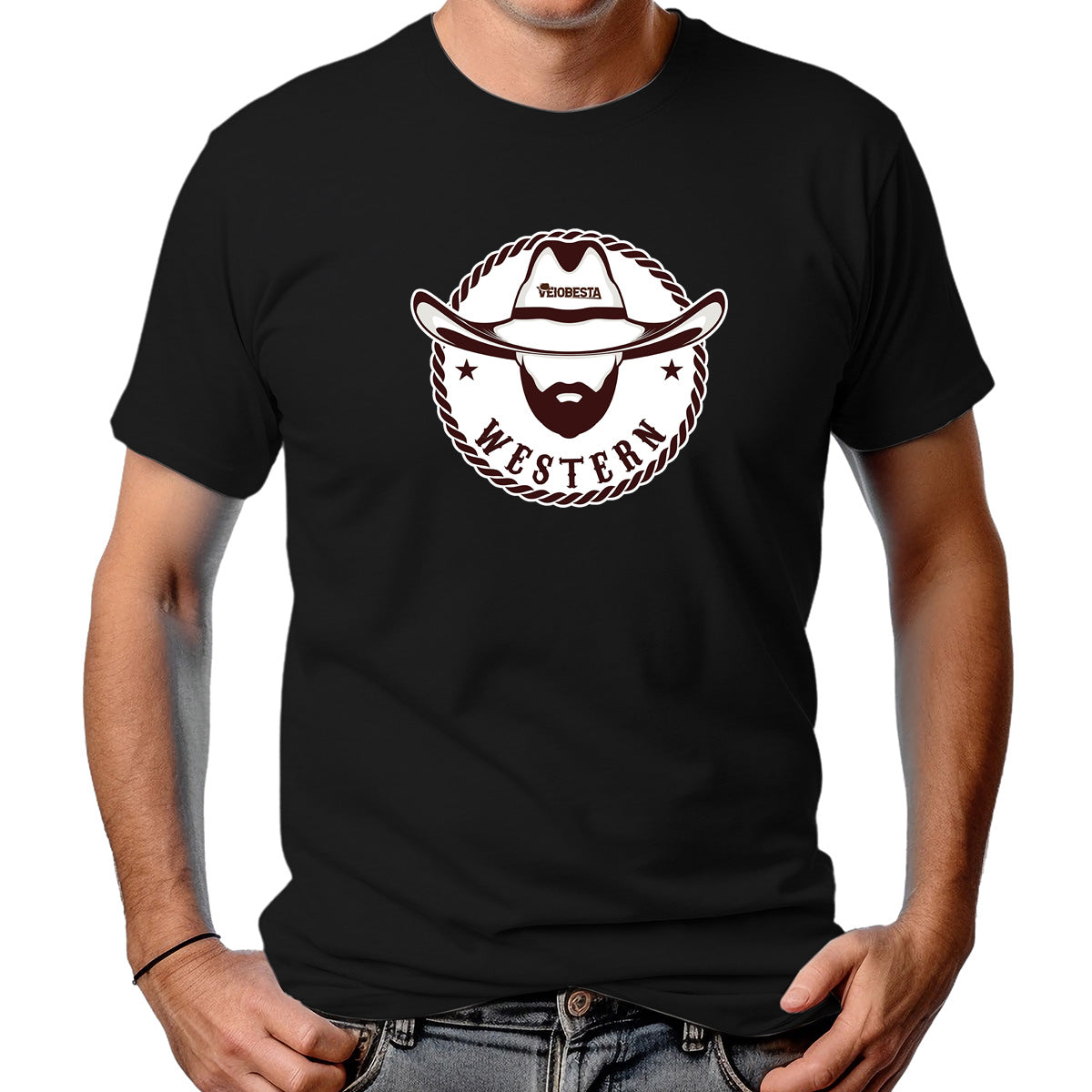 CAMISETA MASCULINA COWBOY BARBUDO
