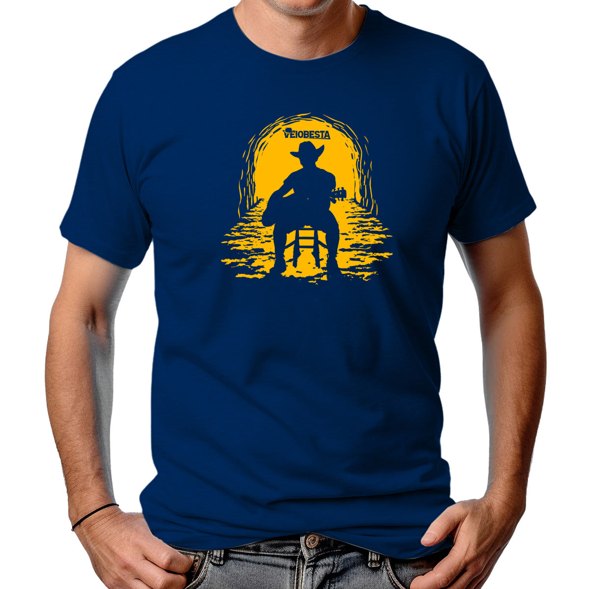 CAMISETA MASCULINA COWBOY VIOLONISTA