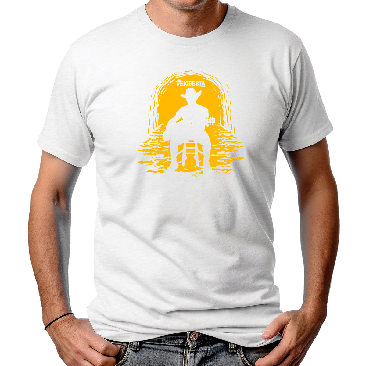 CAMISETA MASCULINA COWBOY VIOLONISTA