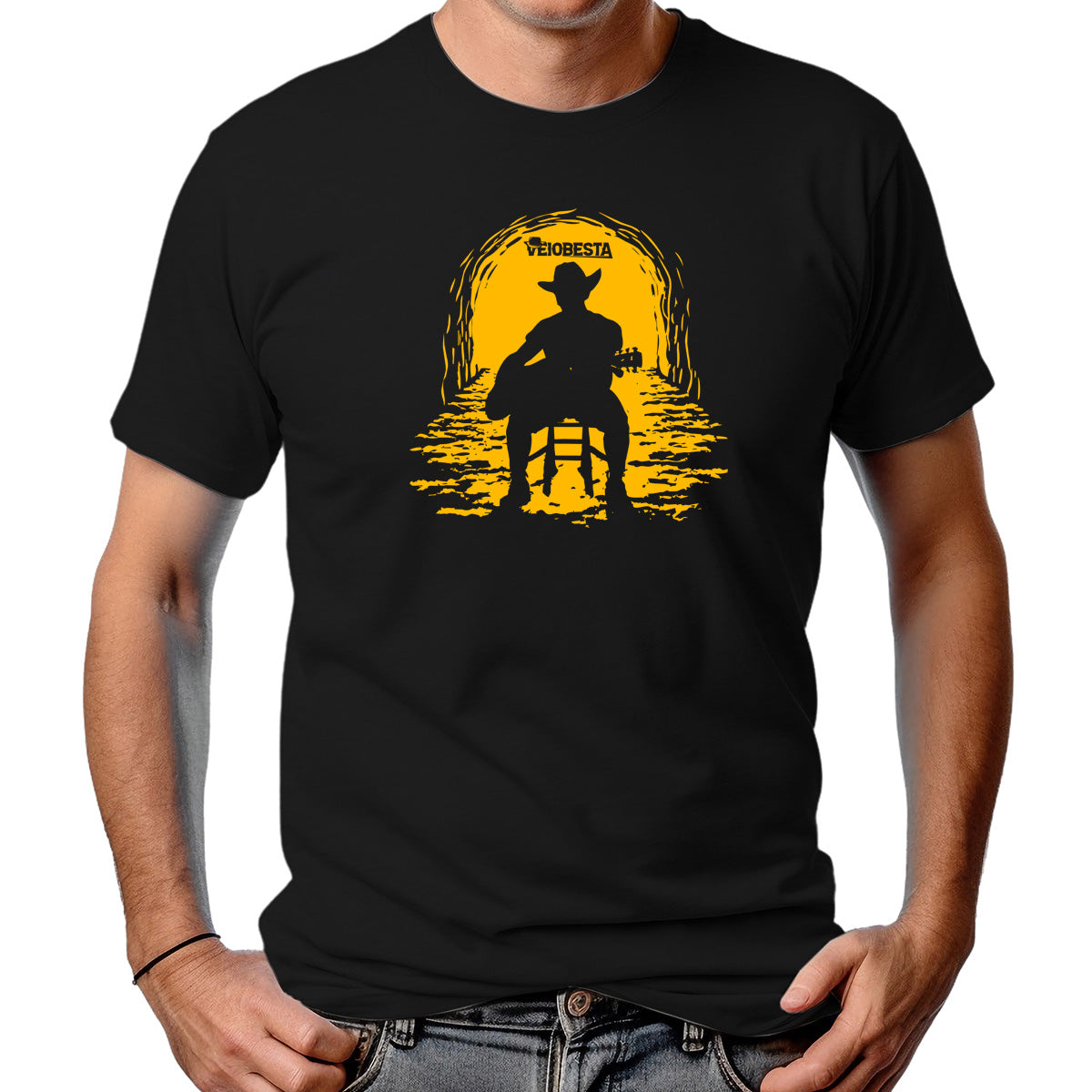 CAMISETA MASCULINA COWBOY VIOLONISTA