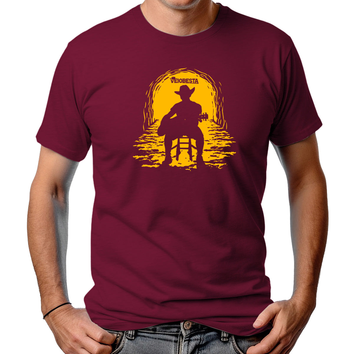 CAMISETA MASCULINA COWBOY VIOLONISTA