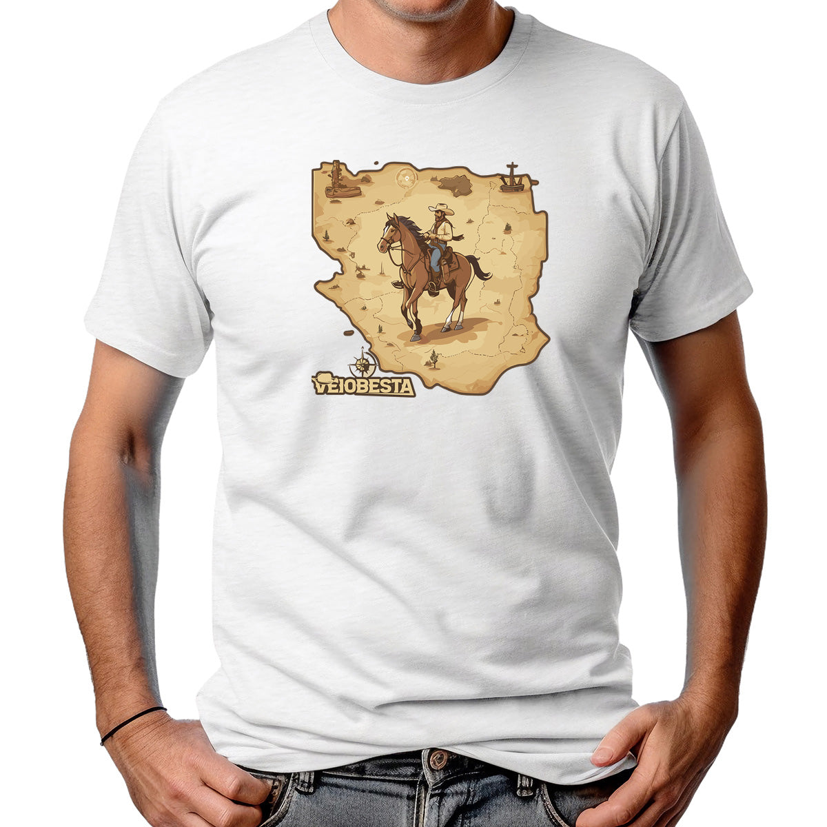 CAMISETA MASCULINA MAPA DO OCIDENTE